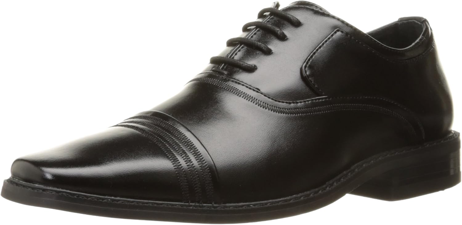 Stacy Adams Bingham-Boys-K Oxfords, Black, 3 Little Kid