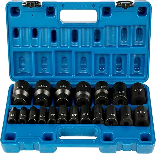 VEVOR Impact Drive Socket Set 1/2 Inches 19 Piece Impact