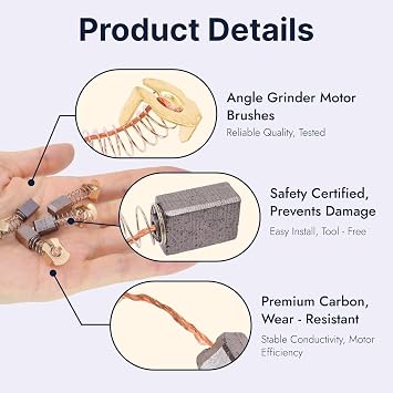 4PCS CB430 Carbon Brushes for Angle Grinder BHR200 BGA450 BGA452 DGA452 18V LXT Cordless Tools, Replacement Motor Brushes Compatible with 191971-3 for Drills, Grinders and Power Tool Repairs
