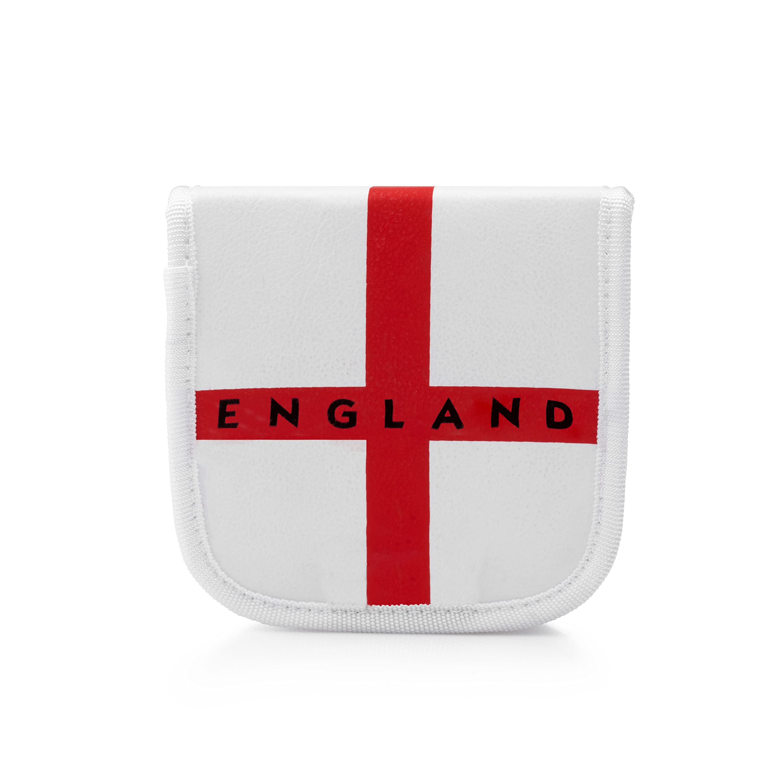 The Sewing HQ 72-Piece Travel Sewing Kit with Leatherette Wipe Clean Case and St George's Cross - Great Gift for World Cup 2022 England Football Fans