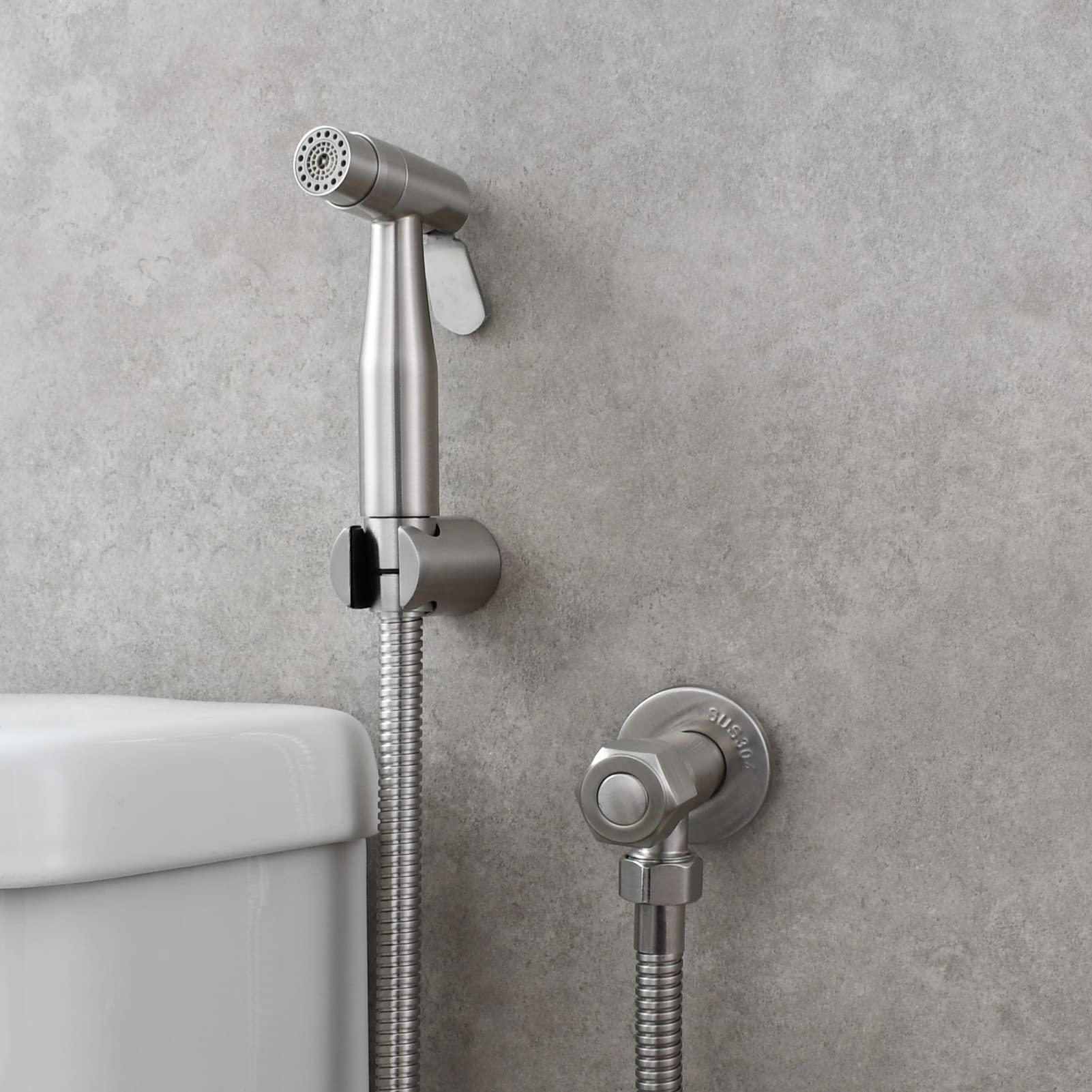 CIENCIA Bidet-Handbrause für Toilette Sprayer Edelstahl Sprüher Shattaf Komplett Bidet Set für WC, WS024AF6