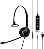 Sennheiser SC 635 USB 507254 - Single-Sided Business Headset | UC Optimized and Skype for Business Certified | For Mobile Phone, Tablet, Softphone, and PC Black