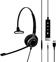 SC 635 USB (507254) - Single-Sided Business Headset | UC Optimized and Skype for Business Certified | For Mobile Phone, Tablet, Softphone, and PC (Black)