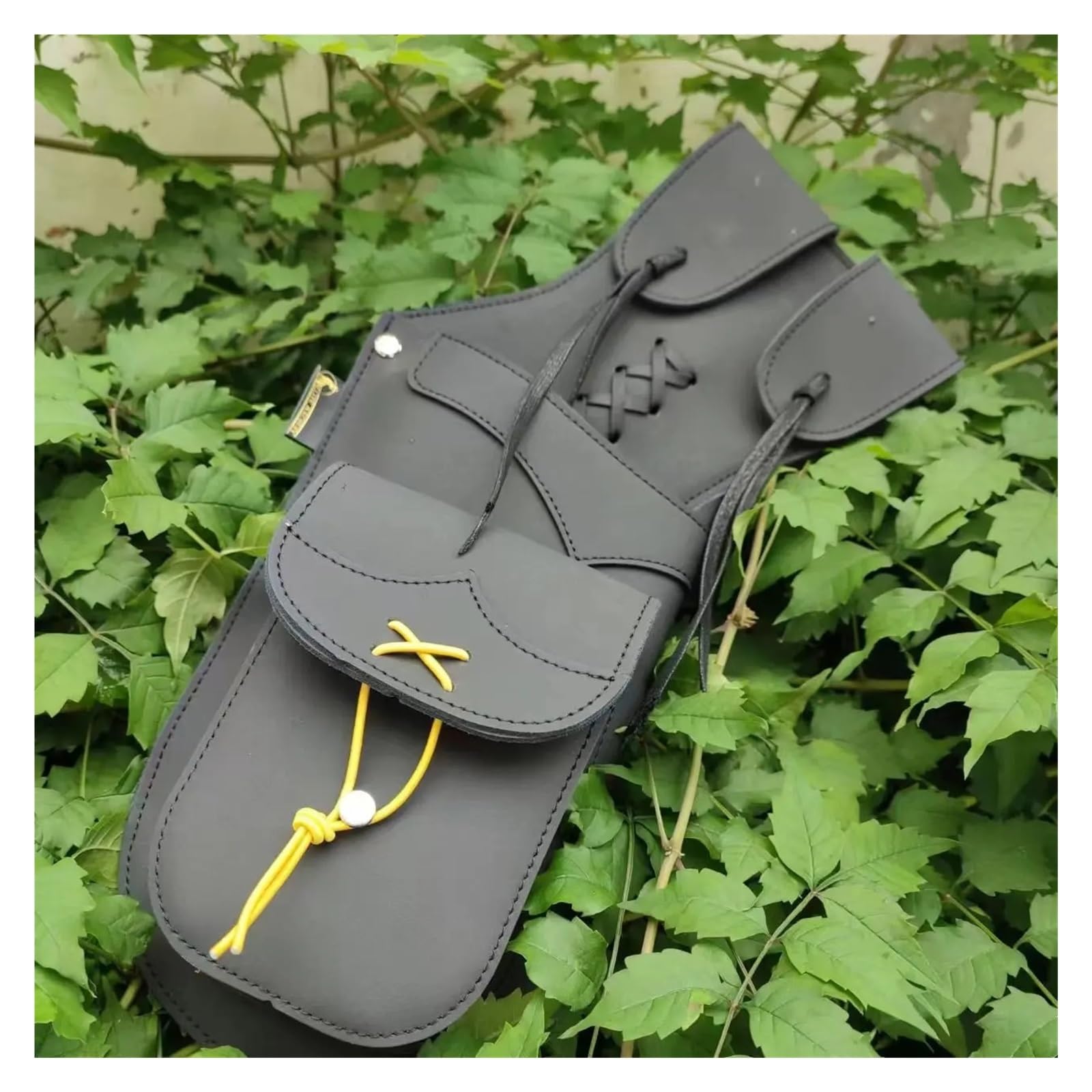 MRKU Porta frecce da tiro con L'Arco, Borsa da Schiena, Marsupio, Cintura, Fianchi, in Pelle, Tradizionale, Fatto a Mano, Tracolla, Pelle Bovina, Dorso