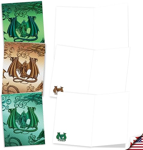 Miniatura 2 de The Best Card Company - 20 tarjetas de notas en blanco con monograma de colores surtidos, caja personal estacionaria a granel de 4 x 5.12 pulgadas