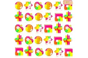 30PCS Brain Teaser Puzzles Keychain Kids Party Favors