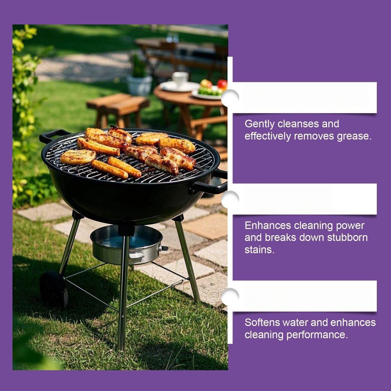Espray desengrasante de parrilla de acción rápida, potente desengrasante para parrillas y superficies de parrilla versátiles, limpiador profesional de horno y parrilla, spray muy eficaz para (6