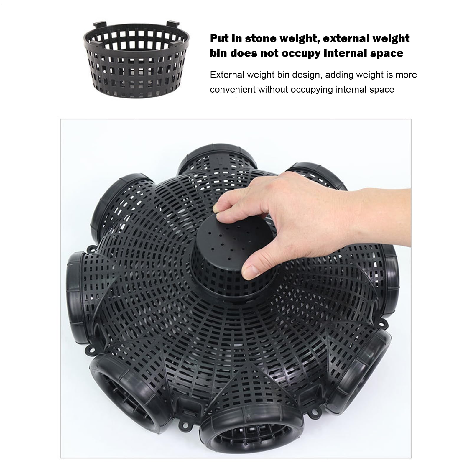 Trampa Cangrejos, 8 Agujeros Trampas Peces De Malla De pesce, Red De pesce | Automática De Nailon, Trampa para Pececillos De Plata, Cebo Jaula para Peces Camarones Pececitos cangrejos cangrejos