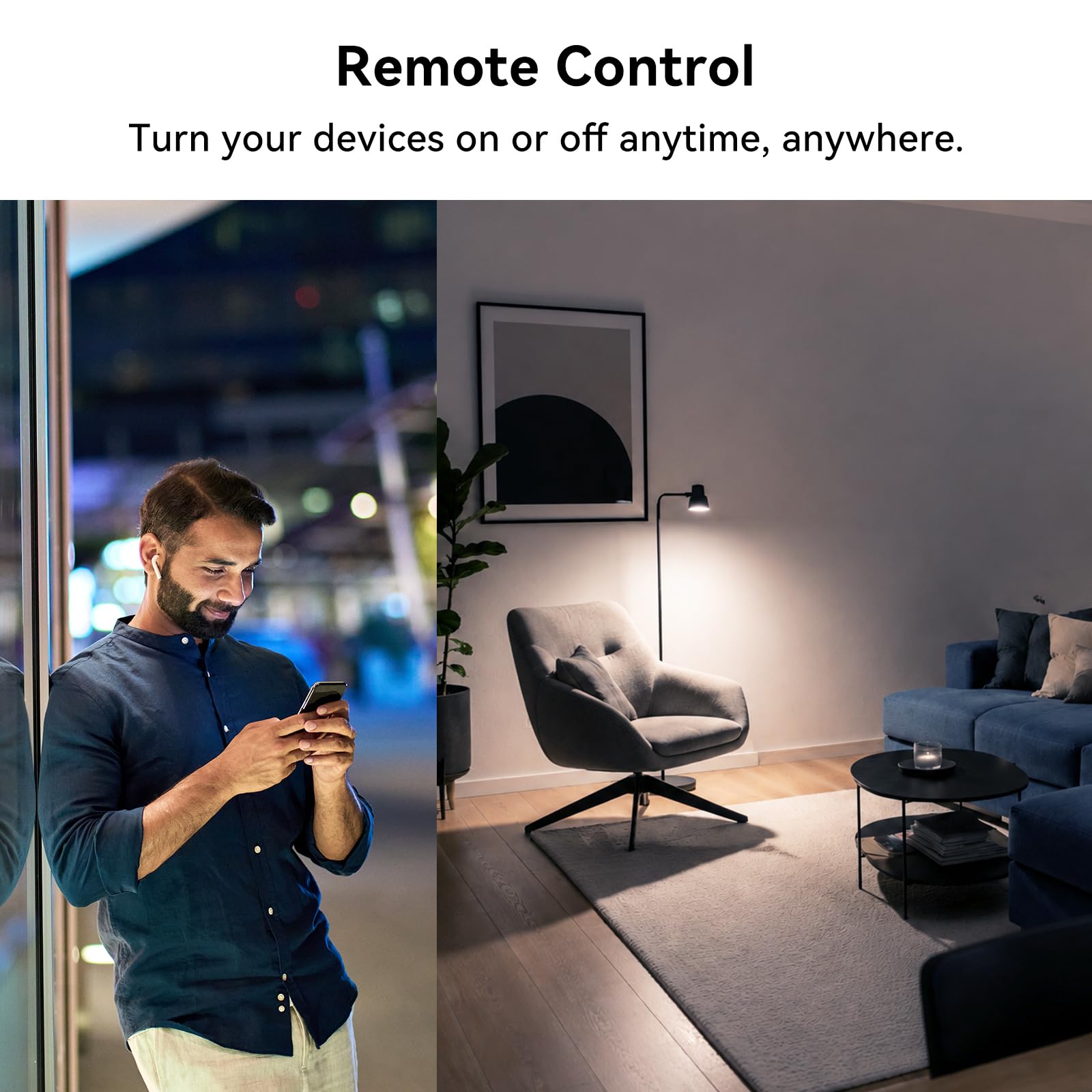 EIGHTREE Presa Smart WLAN, confezione da 4 pezzi, accessori Alexa, presa WiFi con misurazione della corrente, controllo vocale e timer, Smart Home funziona con Alexa, Google Home, certificazione TÜV