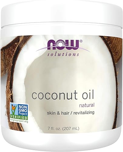 NOW Solutions, aceite de coco, revitalizante naturalmente para la piel y el cabello, hidratante acondicionador, 7 onzas