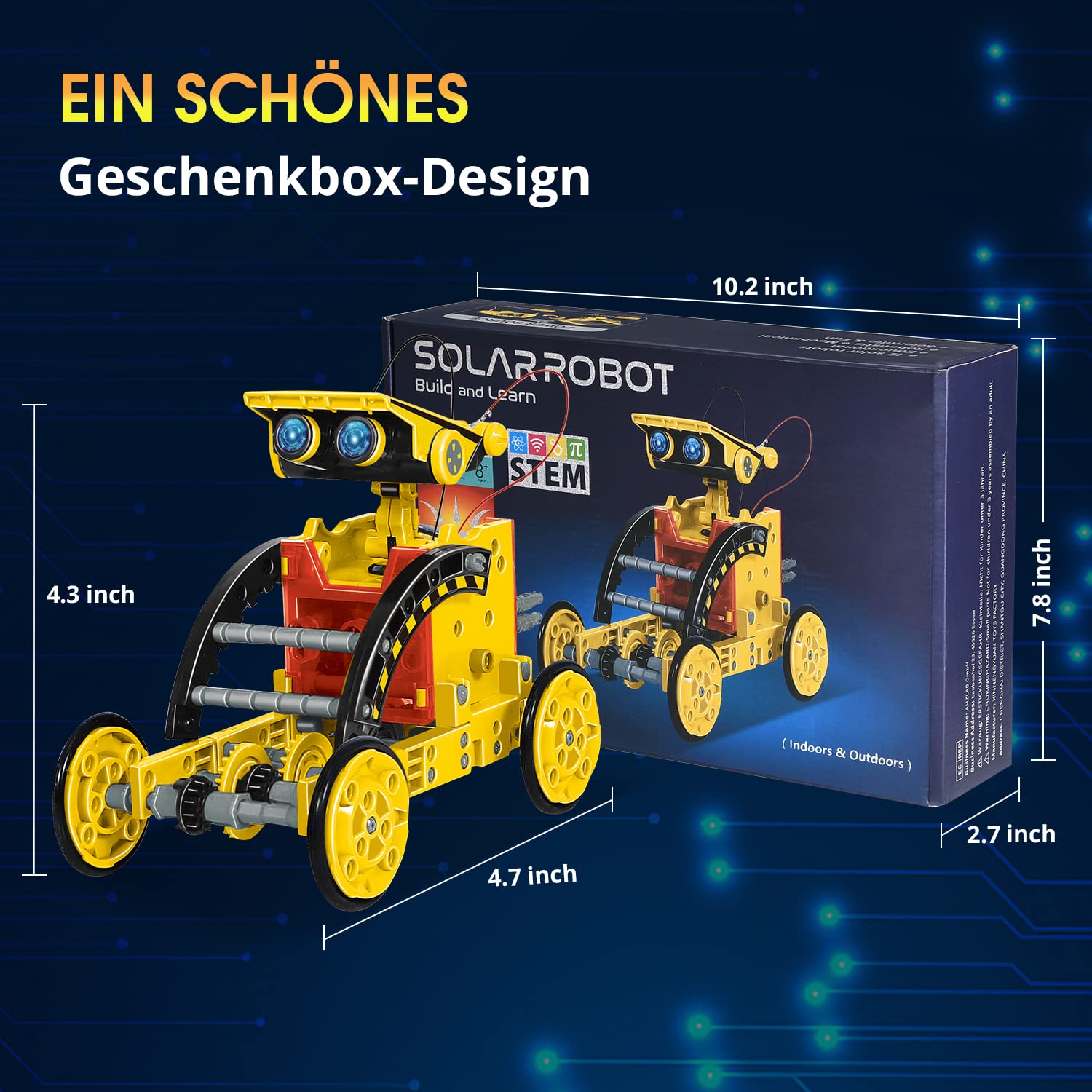 Solar Roboter Spielzeug ab 8 Jahre,OMWay 12-in-1 STEM Experimente für Kinder Alter 9 10 11 12,Konstruktionsspielzeug Bausatz,Geschenke Spielzeug für 13 14 Jährige Junge Mädchen
