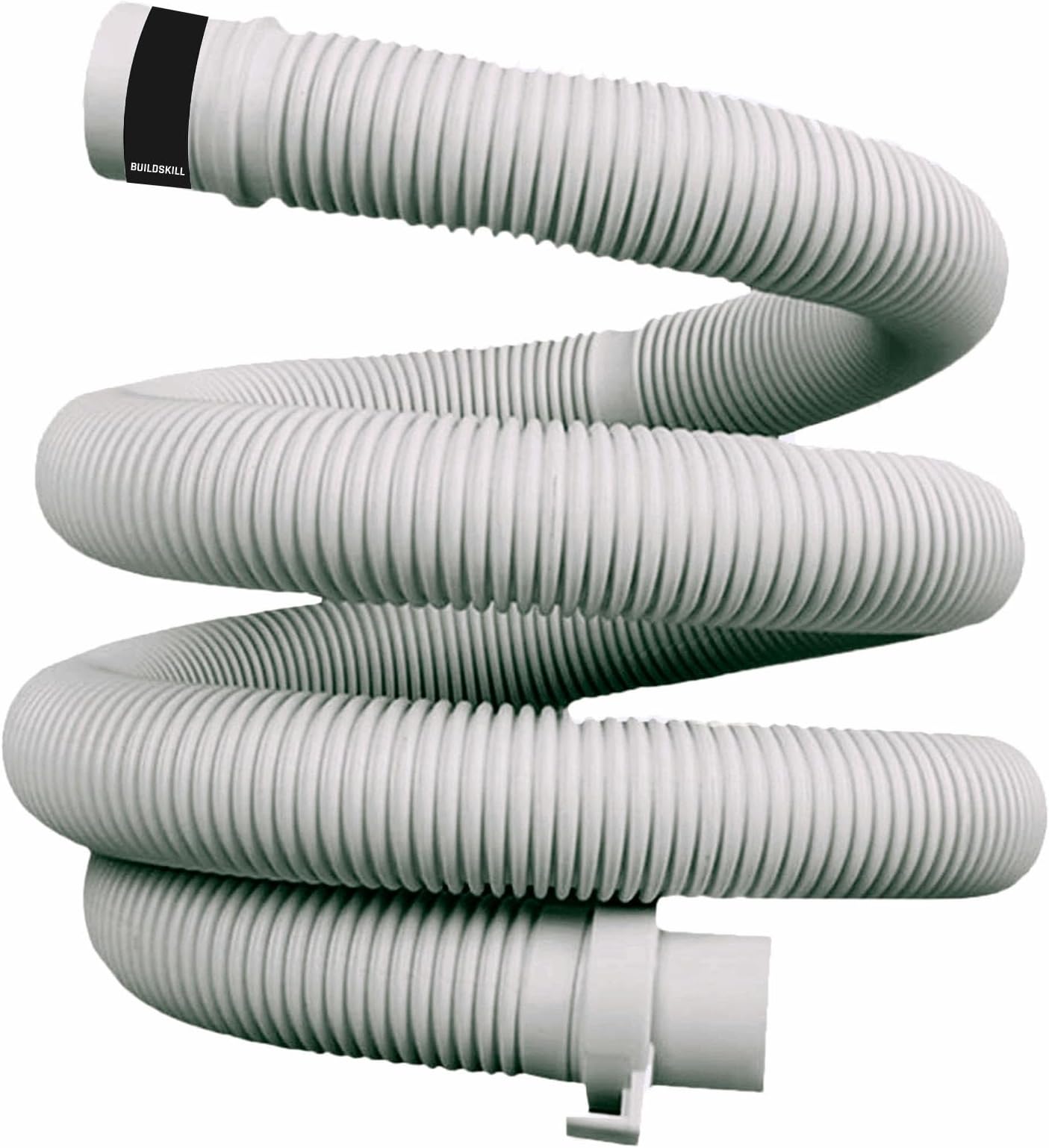 Buildskill Semi-Automatic Washing Machine Drain Pipe 5M, Leak Proof Washing Machine Outlet Pipe, Washing Machine Drain Pipe Extension, Solid Built Flexible pipe, Robust Drain Pipe, Grey (Pack of 1)