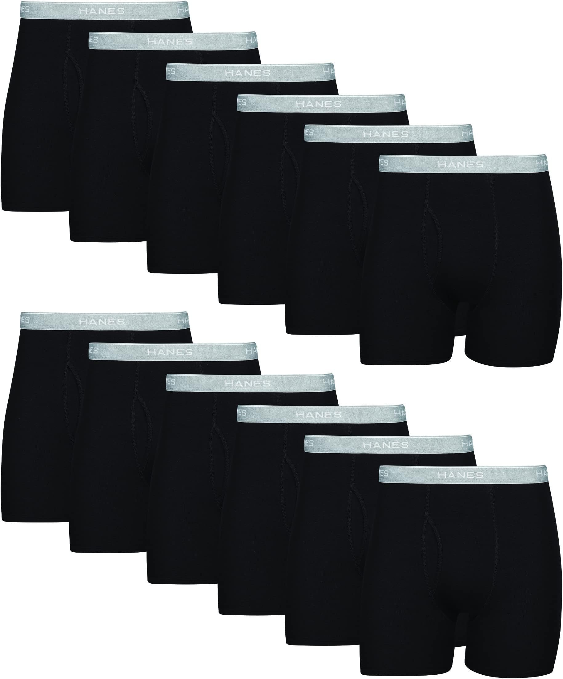 mens Underwear Boxer Briefs Pack, Cool & Breathable Cotton Moisture-wicking Underwear for Men, No Ride Up