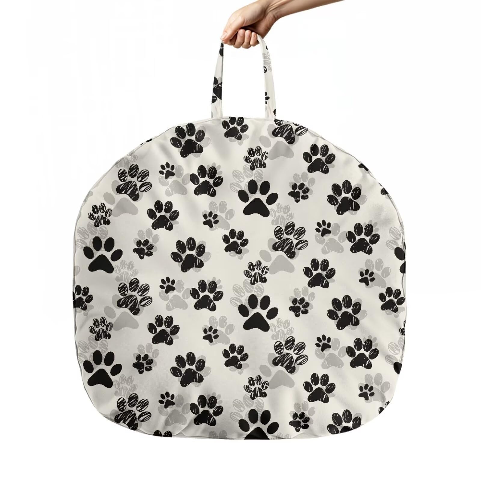 Sellikakes Dog Paws Print Baby Lounger Cover with Easy Carry Band, Newborn Lounger Cover for Baby Boys Girls Removable Infant Nest Slipcover Machine Washable