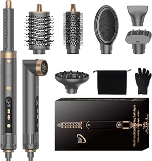 OKWRAP 7 en 1 Secador Moldeador De Pelo, Moldeador Pelo Set Cuenta Con MúLtiples Funciones, Como Cepillo Secador De Pelo Cepillo Alisador Pelo Hair Curler, Para Crear FáCilmente Peinados Fascinantes