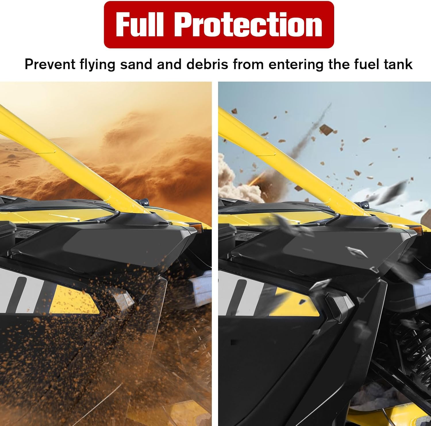 Lateral Gas Cap Cover for Can Am Maverick R, Passenger Right Side Gas Cap Panel Cover for Can-Am Maverick R MAX X RS 2024 2025 All Models Accessories, Replace OEM #705017028 (1PC)