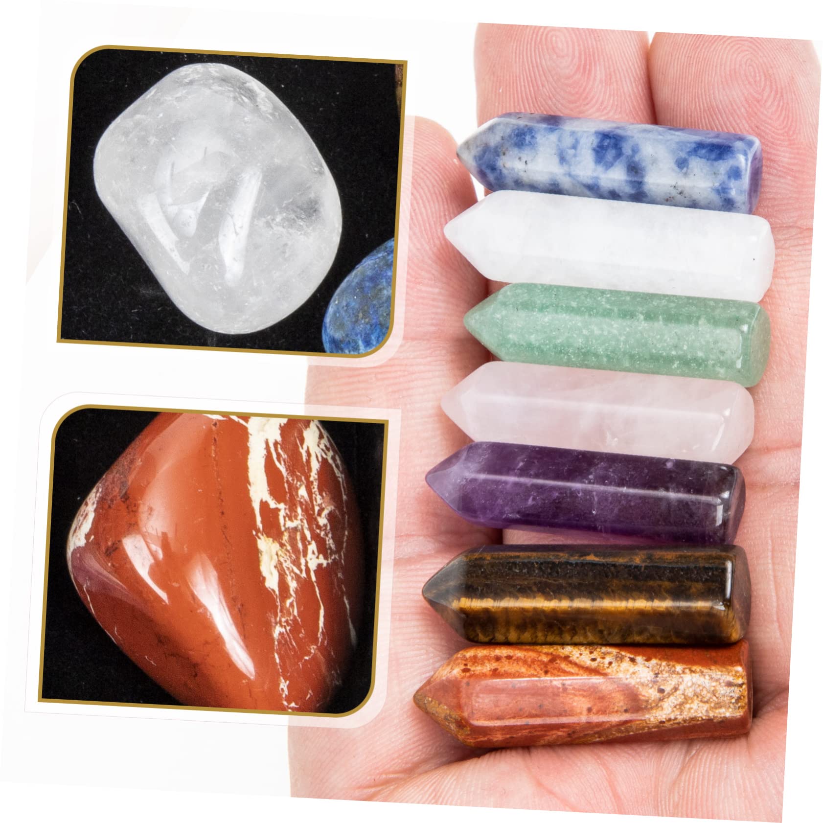 FOMIYES 3 Set Di Pietre Per Chakra Pietre Per Chakra Sfuse Pietre Per Chakra Sfuse Per Set Di Pilastri Di Cristallo Portatili