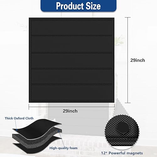 Miniatura 2 de Funda magnética para chimenea, bloquea la chimenea que detiene la pérdida de calor, tapón de chimenea para interiores, ahorra energía, cubierta