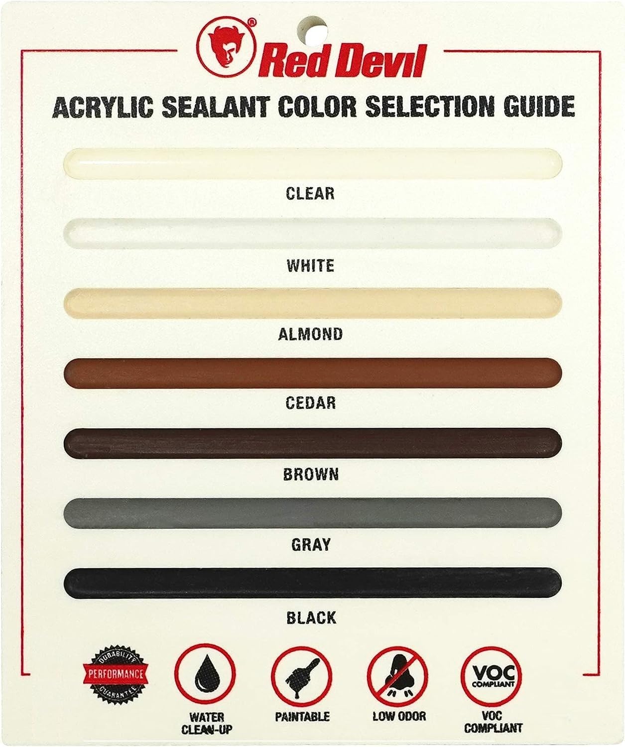Red Devil 084630 84630 Mastic acrylique silicone cèdre 286,3 g