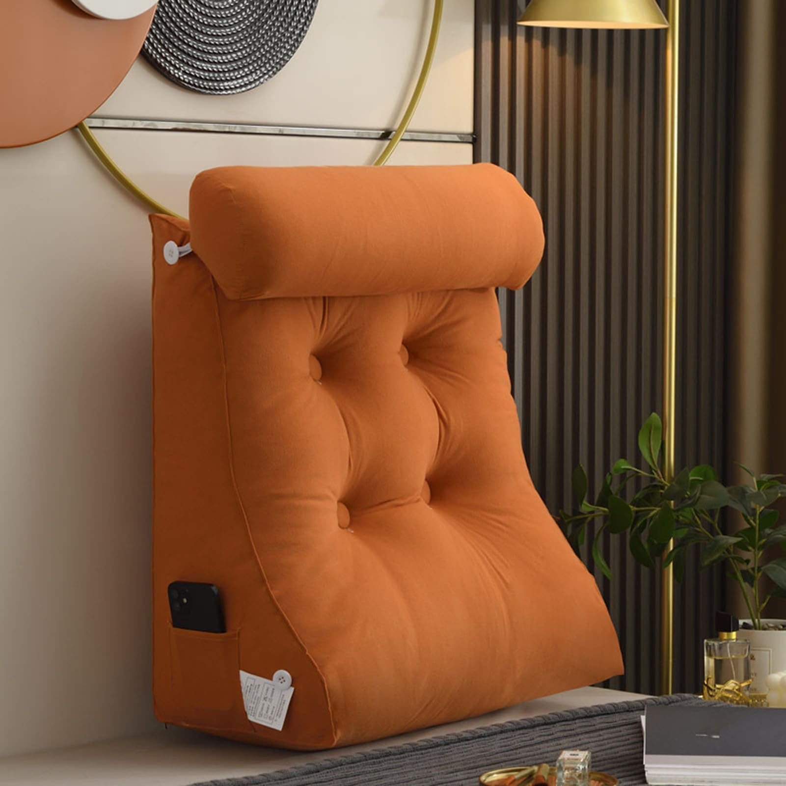 Coussin de lecture lit et canapé oreiller de soutien du dos déhoussable pour adulte