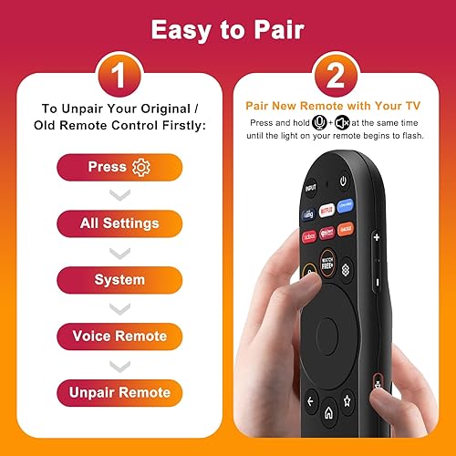 Miniatura 5 de Control remoto por voz compatible con Vizio Smart TV, XRT270 Remoto de repuesto para Vizio FHD 4K Quantum DPMV-Series Smart TV
