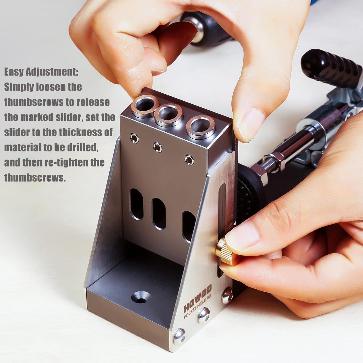 Buy HOWOD Pocket Hole Jig Kit, Professional and Upgraded AllMetal