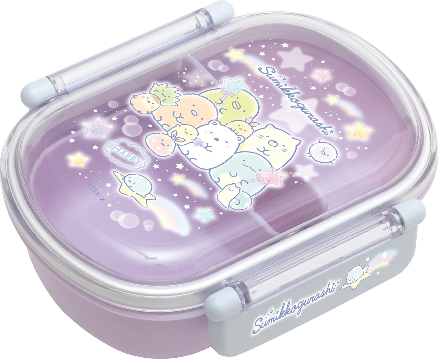 San-X Sumikko Gurashi Lunch Market Fluffy Tight Lunch Box KA08802 Purple