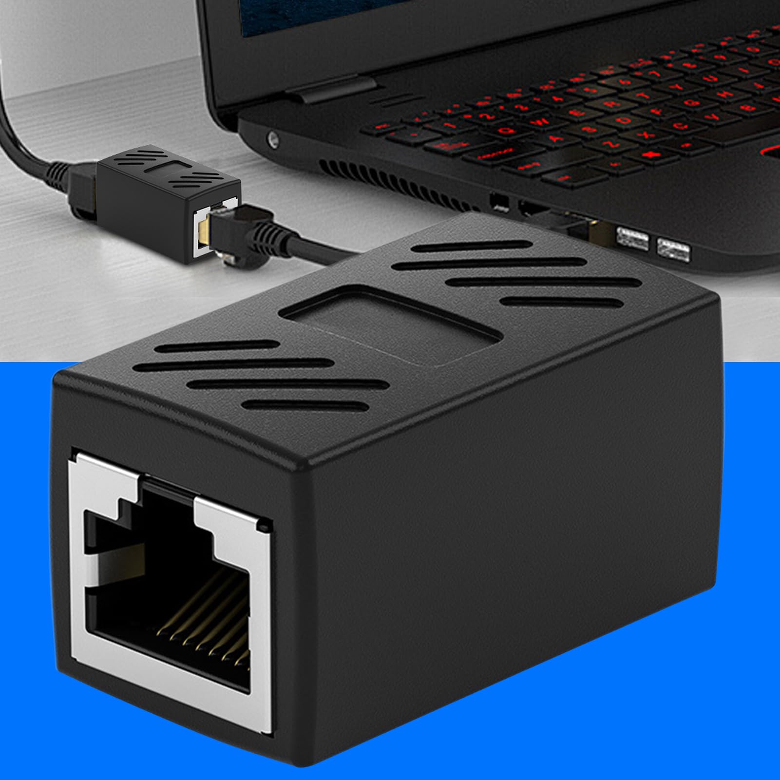 Internetkabel-extender – RJ45 Verlengadapter Voor Computer, Router, En Bewakingscamera – Geschikt Voor Lange Afstanden – Compact En Draagbaar