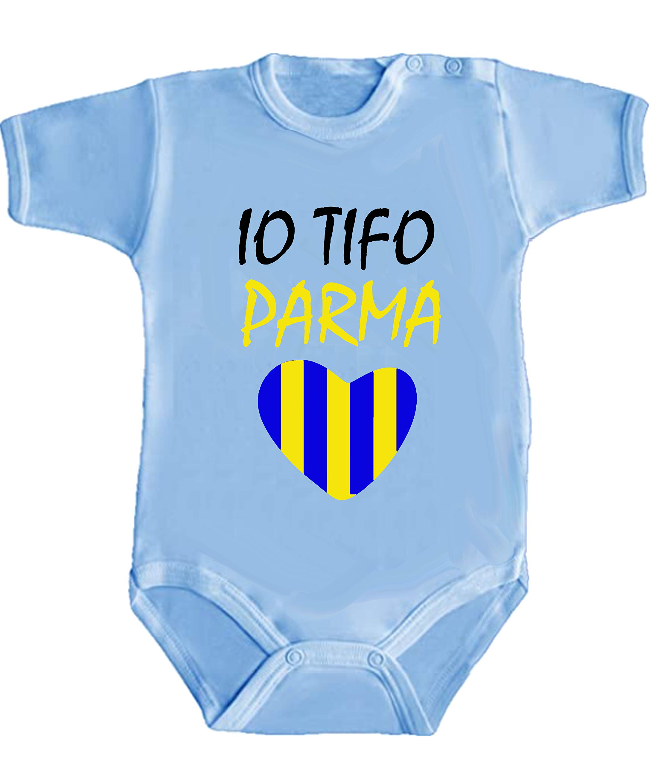 Body Neonato IO TIFO Milan - Pigiamino In Cotone Per Bimbi Tifosi | Manica Corta Con Bottoni - Foto 9