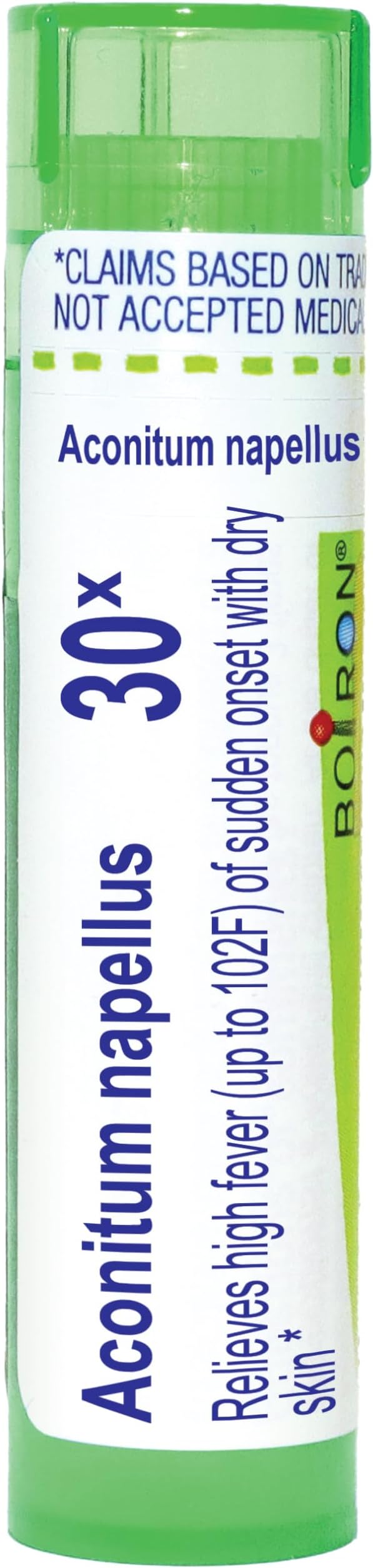 Boiron Aconitum Napellus 30X for High Fever of Sudden on Set with Dry Skin - 80 Pellets
