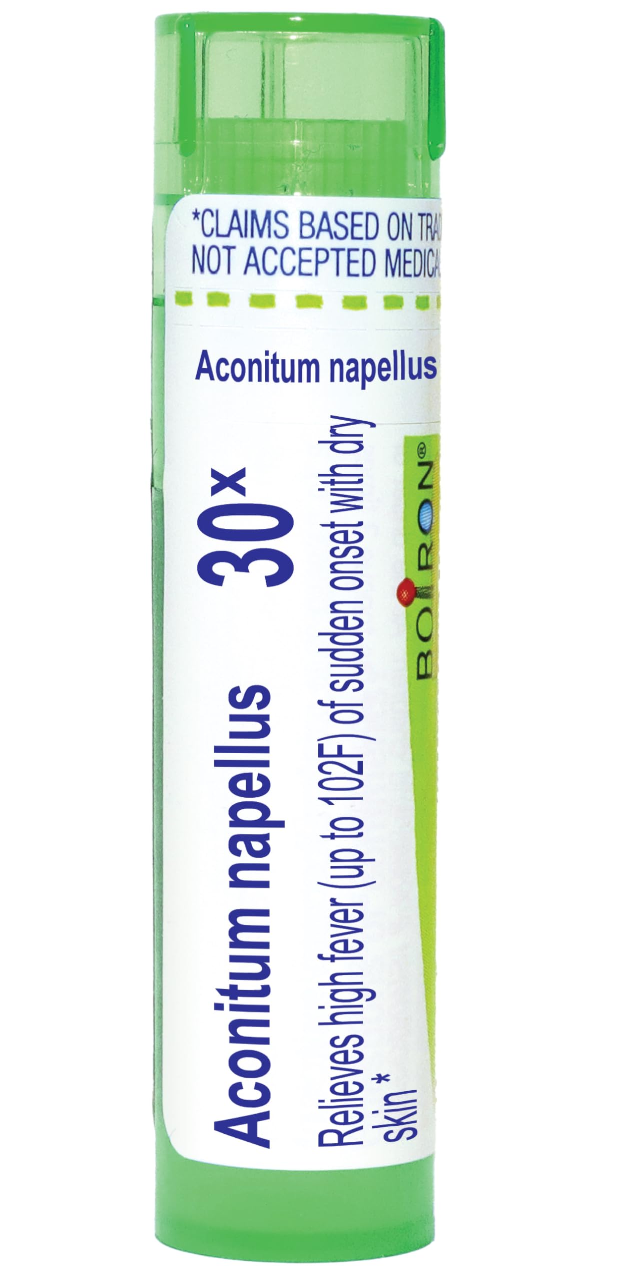 Boiron Aconitum Napellus 30X for High Fever of Sudden on Set with Dry Skin - 80 Pellets