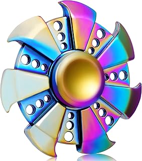 SCIONE Fidget Spinner Metal Stainless Steel Bearing 3-5 Min High Speed Stress Relief Spinner ADHD Anxiety Toys for Adult K...