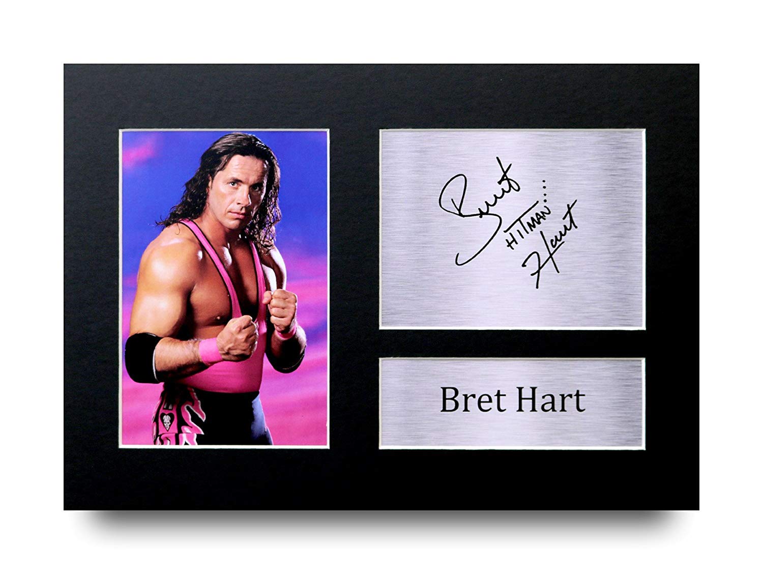 HWC Trading A4 Roman Reigns Photo Signée Encadrée - Cadeau Idéal Pour Fans De Catch WWE