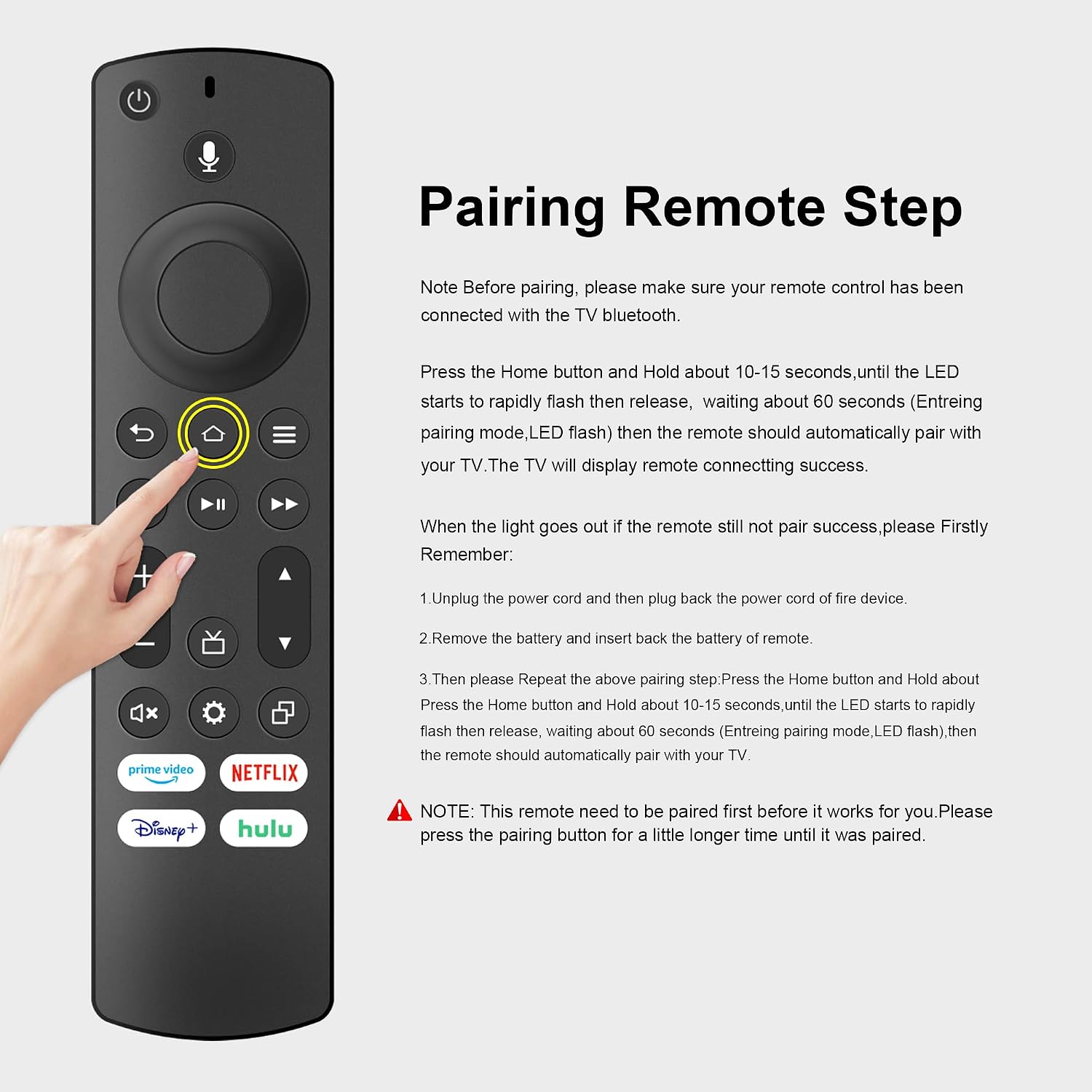 ZYK Voice Replacement for Insignia Fire TV Remote New Upgraded NS-RCFNA-21 for Insignia TV Remote Compatible with All Insignia Fire Smart TVs with Shortcut Buttons - PrimeVideo Netflix Disney+ Hulu
