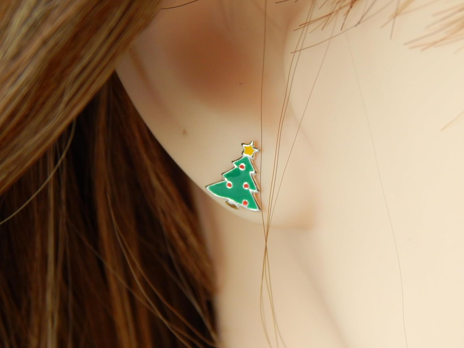 ICYROSE 925 Sterling Silver Christmas Tree Earrings (Nickel Free) 989 (Stud)