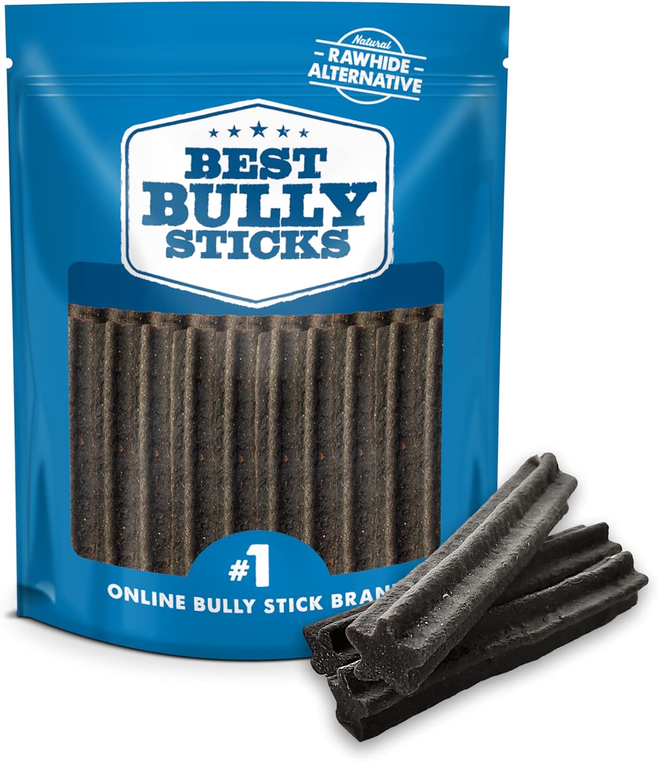 Best Bully Sticks All-Natural Star-Shaped Beefy Dental Chews - 20 Count (Pack of 1) - Limited Ingredient, Collagen, Real Beef, Easily Digestible, Supports Oral Health