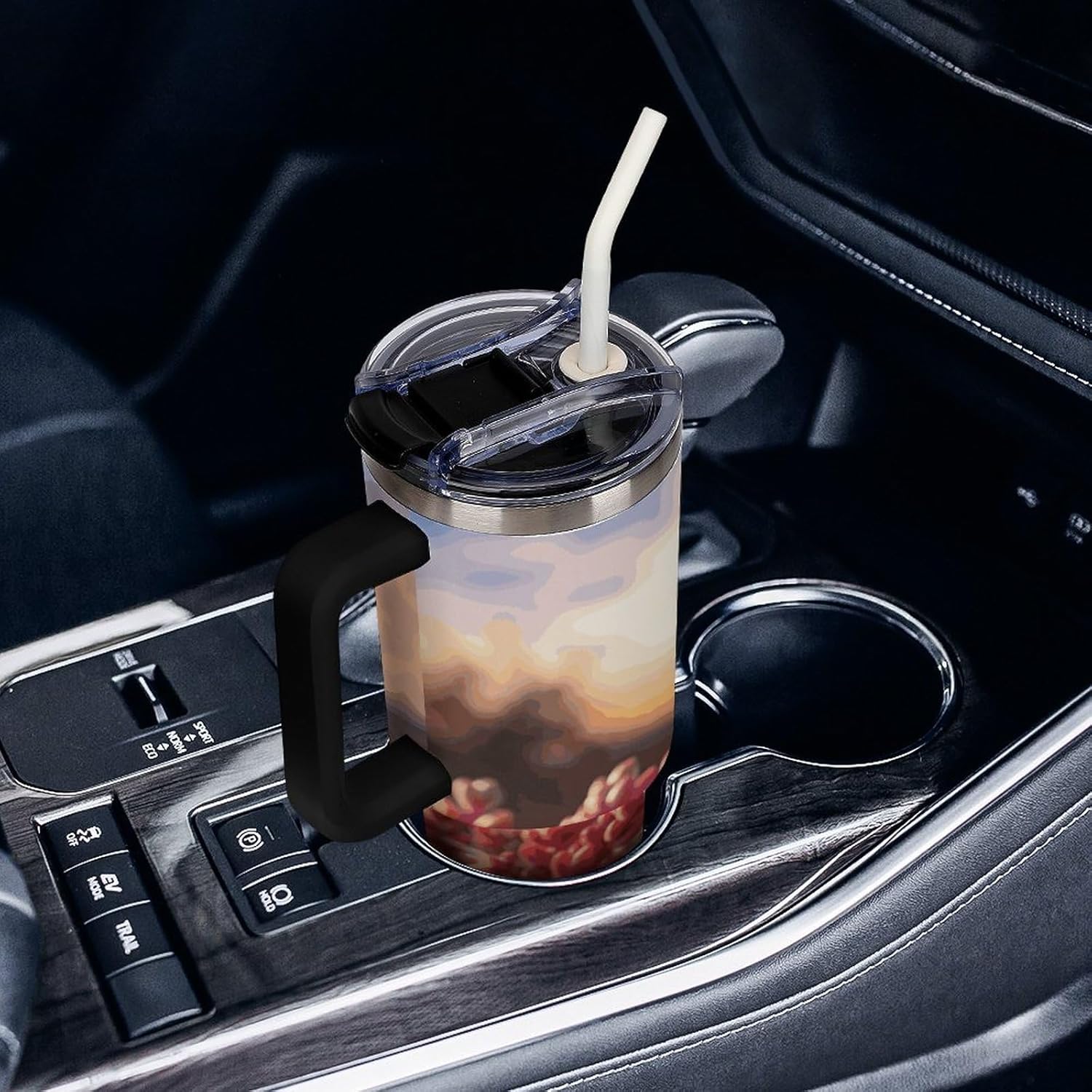40 Oz Tumbler with Straw And Lid White Lizard Insulated Travel Coffee Mug Stainless Steel Water Bottle Vacuum Insulated Tumblers for Sport Work Car Travel Weekends