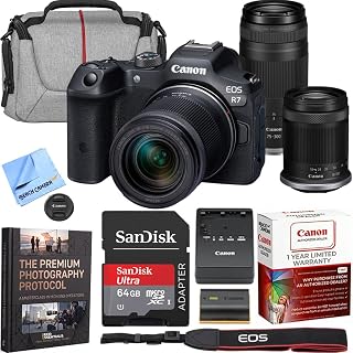 Canon EOS R7 Mirrorless Camera with 2 Lens Kit 18-150mm + 75-300mm Bundle
