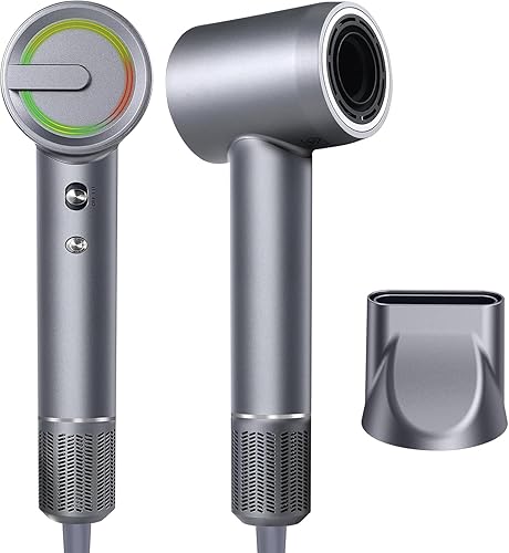 Secador de pelo de alta velocidad iónico de bajo ruido con motor sin escobillas para un secado rápido, control inteligente de temperatura, ligero,