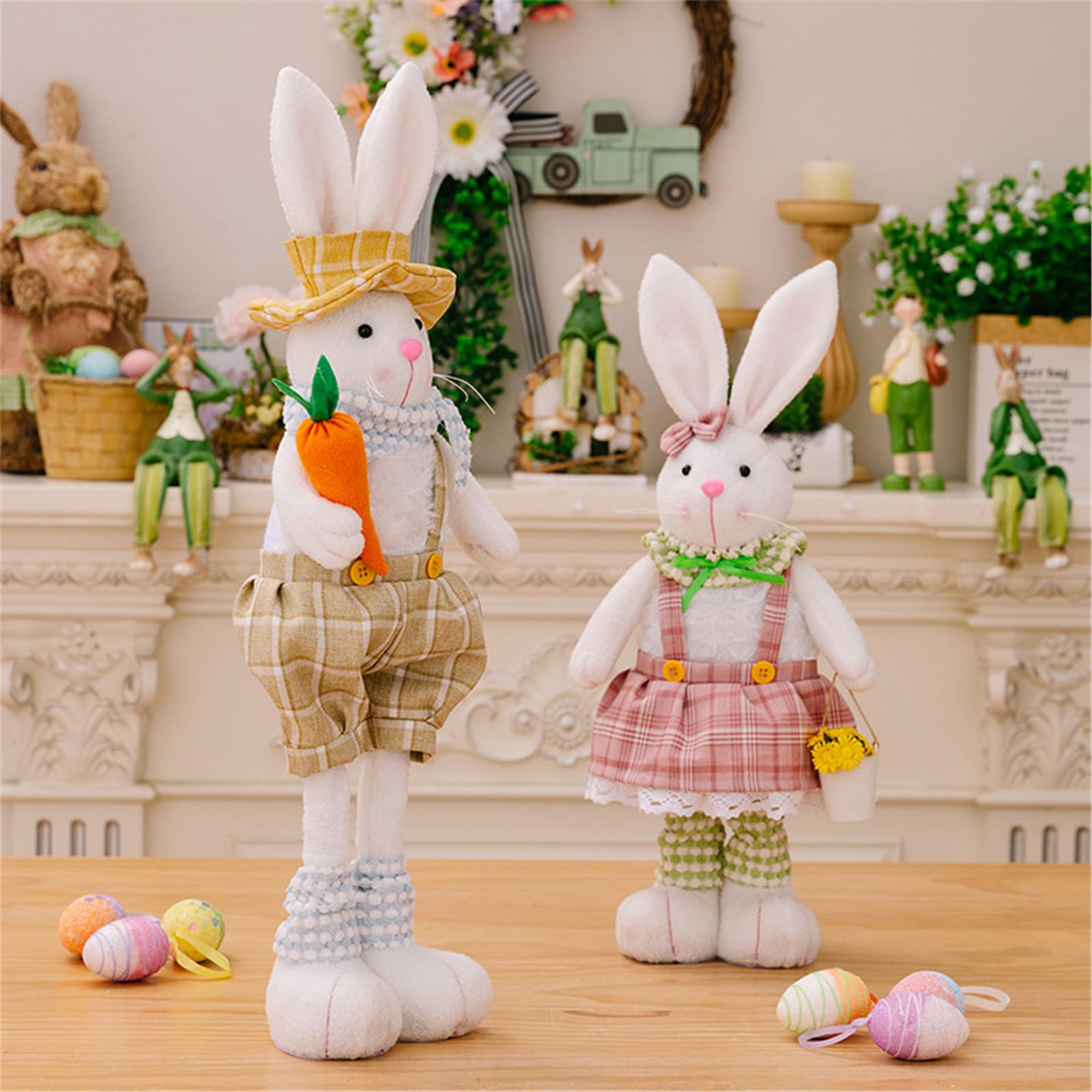 Piccola bambola pasquale delicata per gli appassionati festa di primavera decorazioni pasquali coniglietti di campagna statue decorazioni pasquali