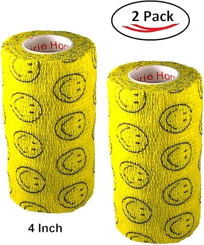 Miniatura 106 de Cinta adhesiva para veterinarios (negro) (paquete de 2) (4 pulgadas x 15 pies), autoadhesiva, adherente, cohesiva, flexible, autoadhesiva, rollo