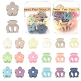 YISSION 20Pcs Small Hair Clips for Girls Women Mini Flower Hair Clips Cute Hair Claw Clips for Thin Thick Hair Tiny Hair Clips with Box Package Hair Accessories for Girls Women &lpar;Bright Colors&rpar;