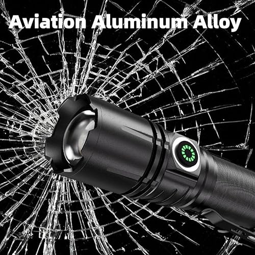 Miniatura 6 de WINDFIRE Pequeñas linternas recargables de 8000 lúmenes altos, linternas tácticas superbrillantes con clip, un solo modo IPX45, luces de bolsillo