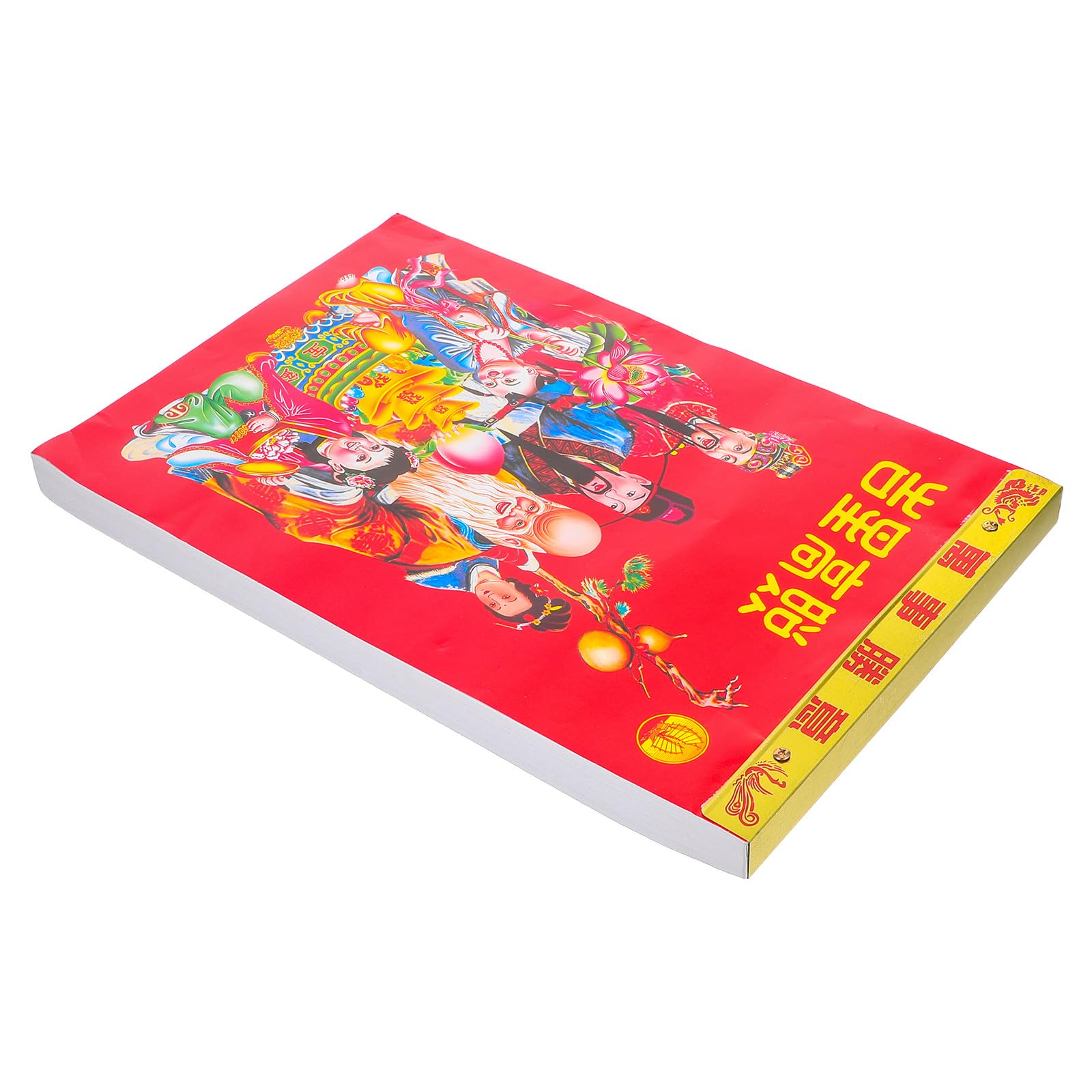 Calendario Lunar de Pared Rojo 2026 Año del Caballo con Diseño Desprendible Diario en Papel para Decoración Feng Shui Elegante y Funcional Que Incluye Festivos
