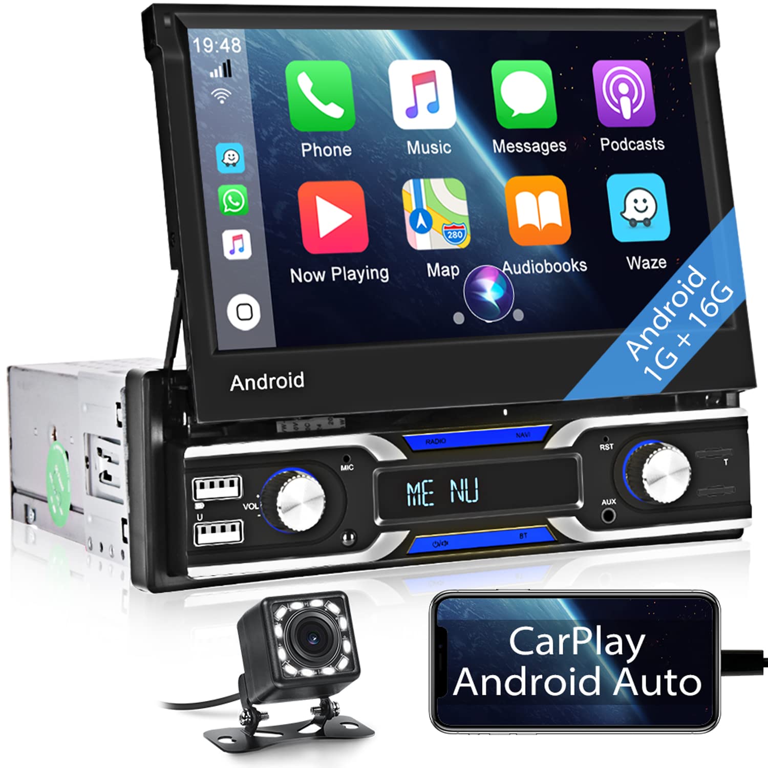 Buy Android Single Din Car Stereo Wireless Apple Carplay Android Auto 7