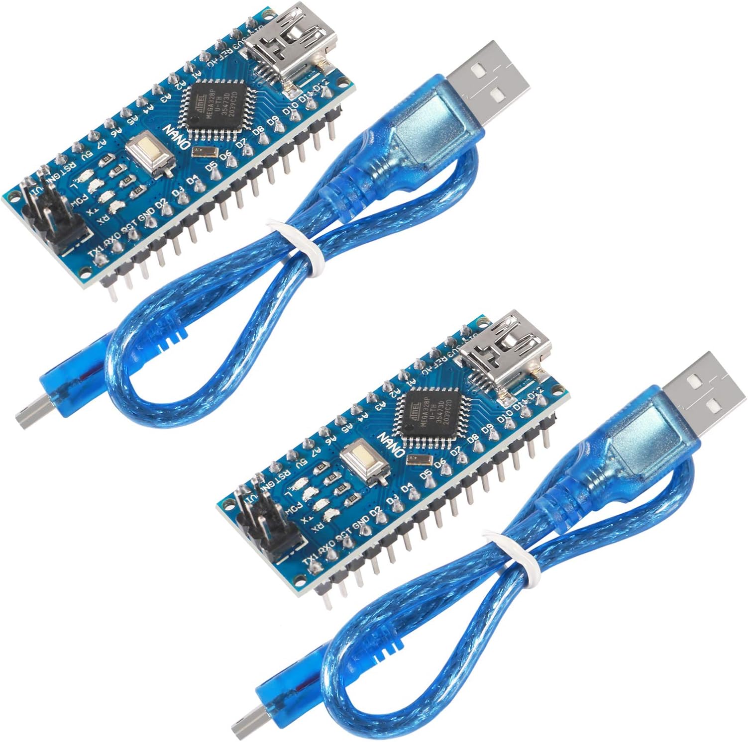 Amazon.com: 2PCS Dorhea for Nano V3.0 ATMEGA328P Module CH340C Chip 5V ...