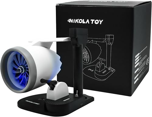 New Desktop Jet Engine Model with Humidifier and Colorful Lights – Creative Aviation-Inspired Tech Decor Gift (Blue)