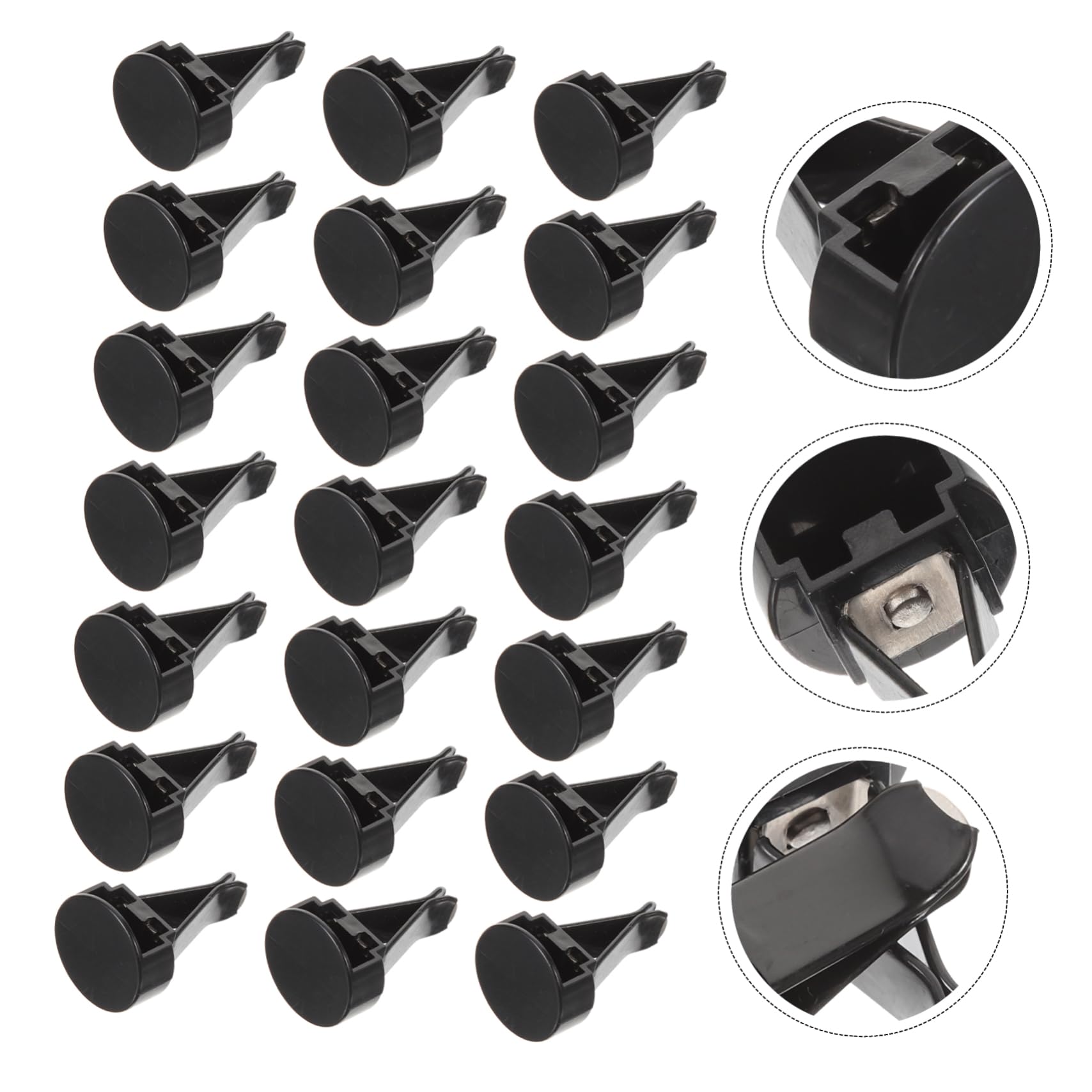 Clip per Bocchetta di Ventilazione Auto 100pezzi Plastico | Fissaggio Saldo, Forza Regolabile, Accessori in Gesso Inclusi, Design Semplice per Auto e Interni