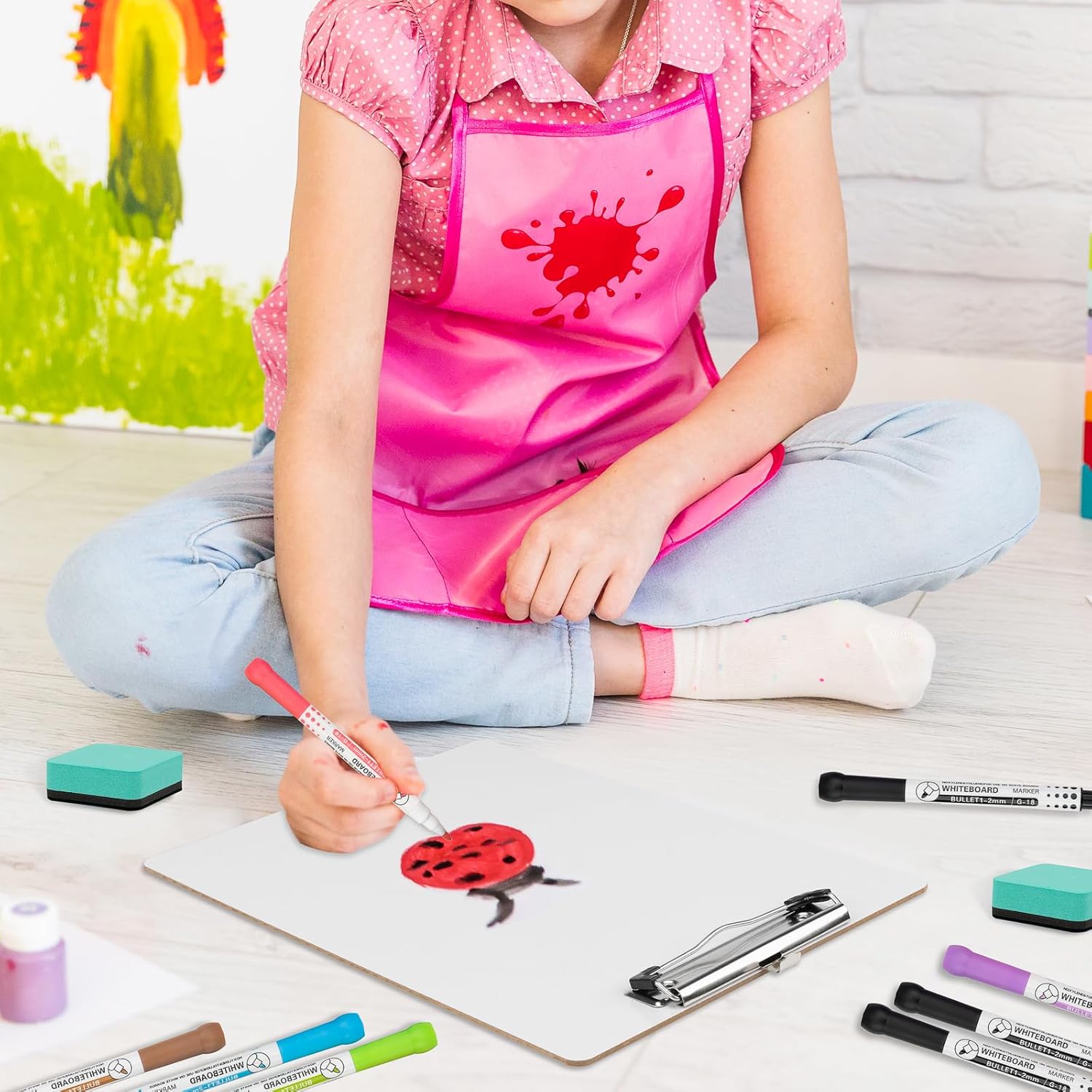 Tarjetas De Matemáticas Borrables Para Niños: Pizarra Seca Con Recta Numérica Para Preescolar Y Primaria