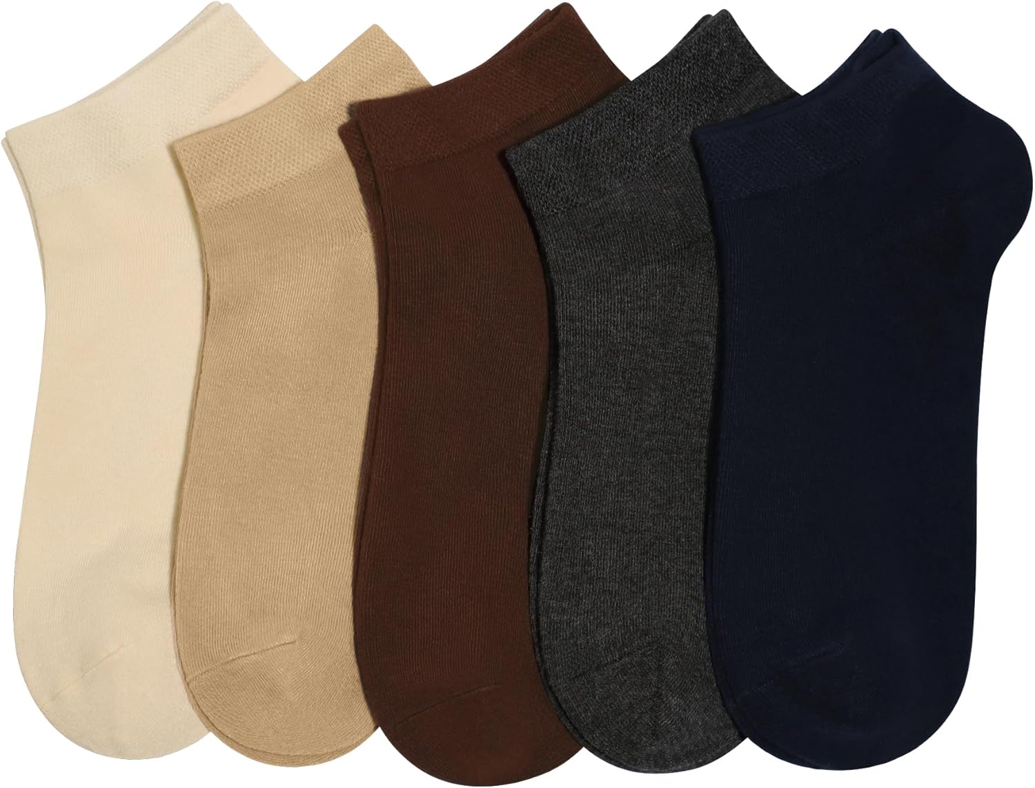 SERISIMPLE Women Viscose Bamboo Ankle Socks Low Cut Thin Sock Lightweight Pastal Color Soft Sock 5 Pairs